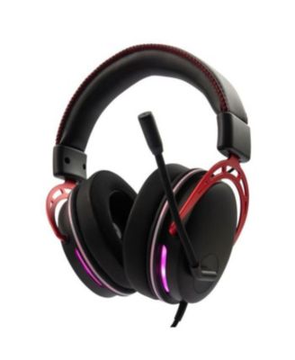Наушники RadioShack Gaming 7.1 USB, Объемный звук, Удобные амбушюры, Микрофон с функцией шумоподавления, Светодиодная подсветка, Черно-красный дизайн, Черный игровой аксессуар для ПК