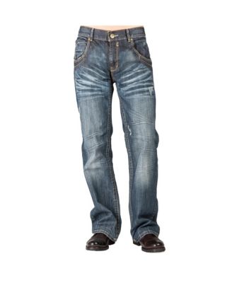 Мужские потертые джинсы свободного кроя Level 7 из денима свободного кроя с карманом на молнии