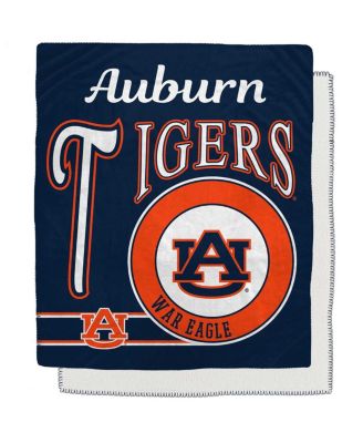 Фланелевое флисовое шерп-одеяло с эмблемой Pegasus Auburn Tigers 50 x 60 дюймов в стиле ретро