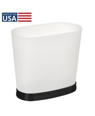 Овальное мусорное ведро для ванной комнаты IDesign mSmall - Матовый черный - Сделано в США