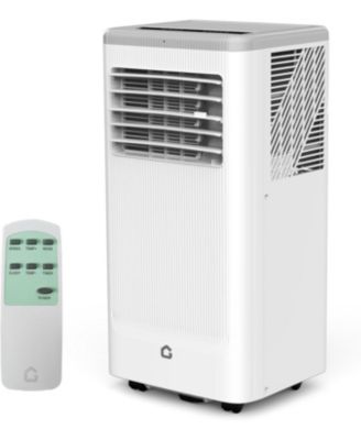 Портативный кондиционер на 8000 БТЕ - Напольный, Охлаждение, Вентилятор и осушитель, 24-часовой таймер, Комплект для установки на окна, Черно-белая Верхняя крышка