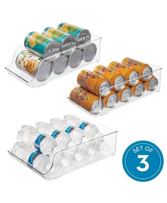 Прозрачный набор IDesign, состоящий из 3-х органайзеров для бутылок с водой и дозатора для газировки