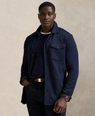 Мужская стеганая куртка-рубашка Polo Ralph Lauren большого и высокого роста