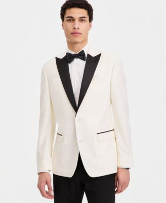 Мужской приталенный жаккардовый вечерний пиджак в цветочек от Bar III, Macy's Exclusive коричнево-бежевый