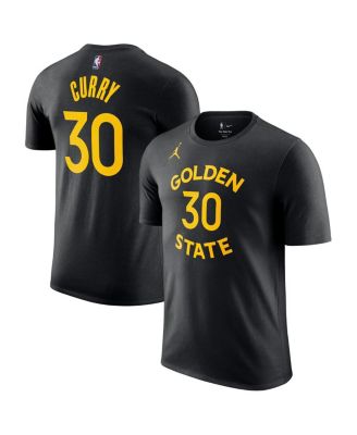 Мужская футболка Jordan's Stephen Curry Black Golden State Warriors Statement Edition с именем и номером, черная