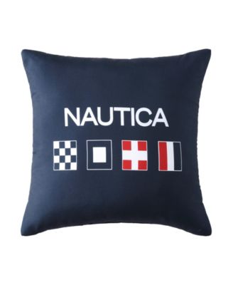 Квадратная декоративная подушка с принтом флага Nautica, 18