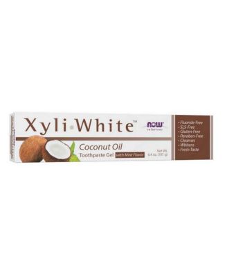 Гель-зубная паста Now Foods с кокосовым маслом XyliWhite, 1 унция, без цвета