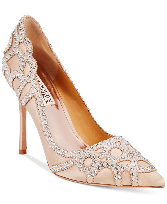 badgley mischka rouge embellished pumps