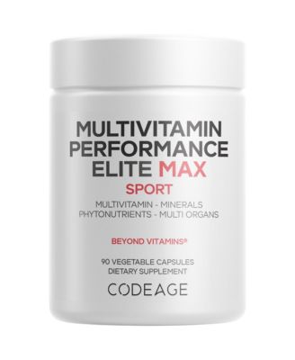 Мультивитаминная добавка Codeage Multivitamin Performance Elite Max, витамины A, B6, B12, C, D, E, витамин K (MK-4, MK-9), Необходимые минералы, лютеин, 90 капсул