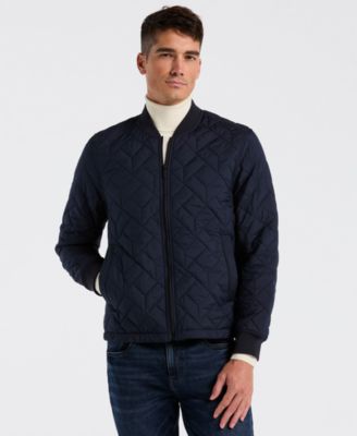 Мужская стеганая куртка Perry Ellis с геометрическим рисунком