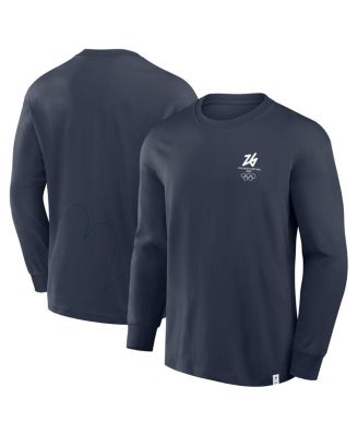 Мужская футболка с длинным рукавом Fanatics для зимних Олимпийских игр 2026 года в Милане в темно-синем цвете в Кортине