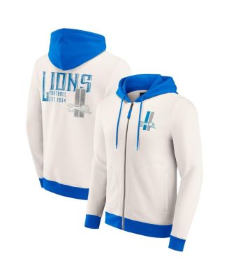 Мужская кремовая толстовка Detroit Lions Distressed Graphics с капюшоном на молнии из коллекции Darius Rucker от Fanatics.