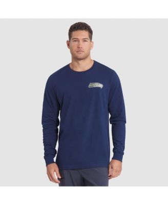 Мужская футболка Nike College Navy Seattle Seahawks 2025 Rivalries из коллекции Rivalries с длинным рукавом Essential