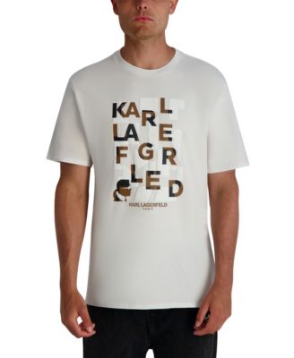 Мужская футболка с многослойным принтом KARL LAGERFELD PARIS