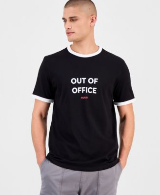 Мужская футболка Hugo Boss Doffice с коротким рукавом и круглым вырезом горловины, черная