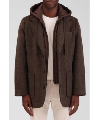 Мужское пальто с капюшоном из смеси шерсти Bagatelle Homme