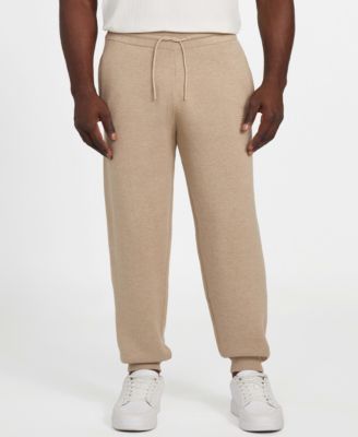 Мужские брюки средней посадки с манжетами Yaki Regular Fit от GUESS коричнево-бежевого цвета