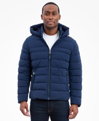 Мужская стильная эластичная куртка Michael Kors с капюшоном, которую можно упаковывать