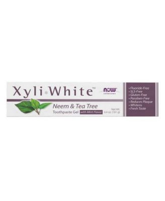 Зубная паста NOW Foods Xyliwhite с Нимом и чайным деревом, 6,4 унции, бесцветная