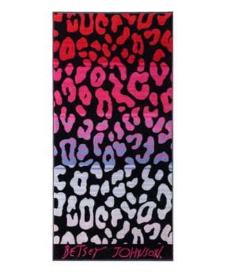 Пляжное полотенце из хлопчатобумажной смеси с леопардовым принтом Betsey Johnson Ombre, 36 