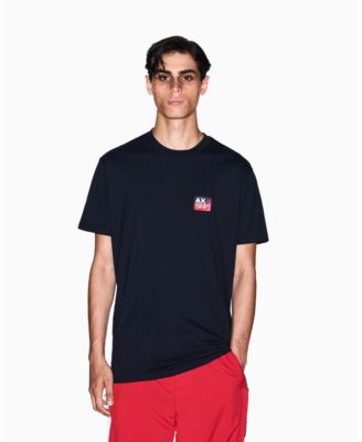 Мужская футболка с графическим значком на груди A|X Armani Exchange синего цвета