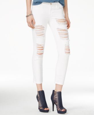 cropped ripped jeans womens