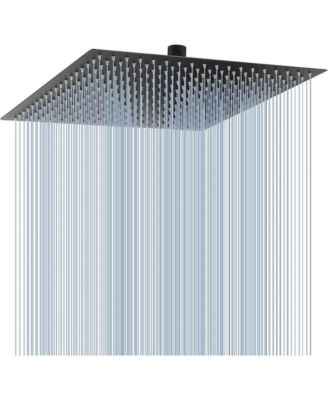 RAINSKEN 16-дюймовая дождевая насадка для душа из нержавеющей стали большого размера - Матовая черная насадка для душа высокого давления, квадратная дождевая насадка для душа