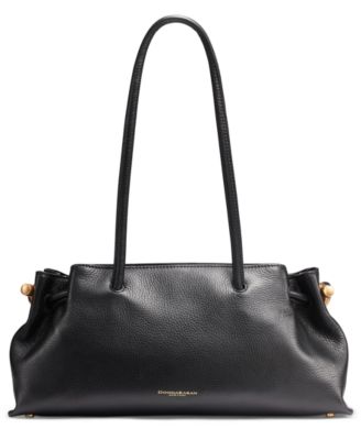 Большая сумка-тоут из кашемира Donna Karan New York черного цвета