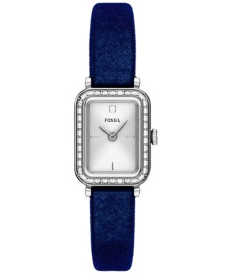 Женские часы Fossil Raquel с двумя стрелками из темно-синего бархата, 18 мм