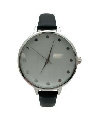 Повседневные женские часы из искусственной кожи Olivia Pratt однотонного яркого цвета, черные