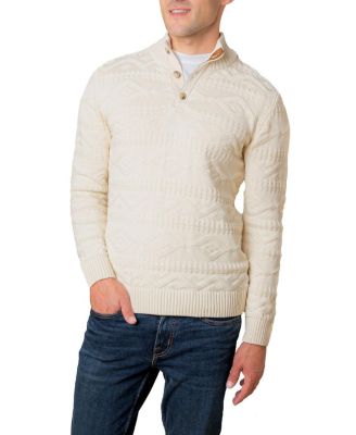 Мужской органический свитер Hope & Henry с имитацией горловины и шнурком