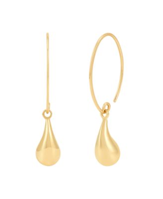 Серьги Macy's Polished Teardrop, 10k желтое золото