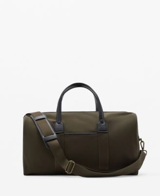 Мужская сумка для боулинга Mango из комбинированной кожи и хлопка