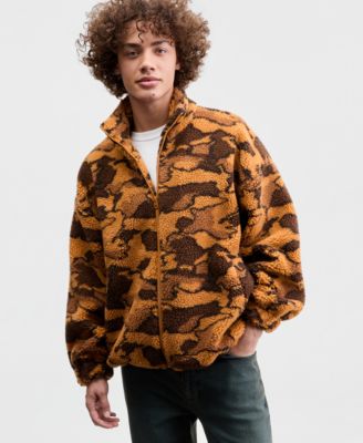 Мужская жаккардовая куртка из искусственного меха шерпа Mode of One, эксклюзивный оранжевый цвет Macy's