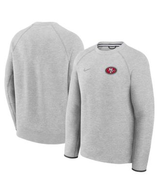 Мужская флисовая толстовка-реглан Nike Heather Grey San Francisco 49ers Tech Fleece