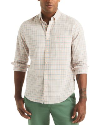 Мужская клетчатая рубашка Nautica в клетку с длинным рукавом