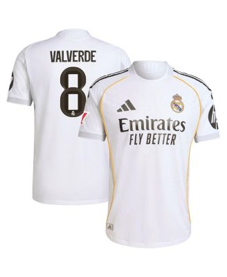 Мужская футболка Adidas Federico Valverde White Real Madrid 2025/26 Домашняя аутентичная.