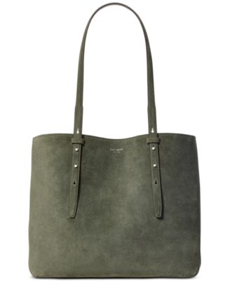 большая замшевая сумка-тоут kate spade new york Do It All зеленого цвета