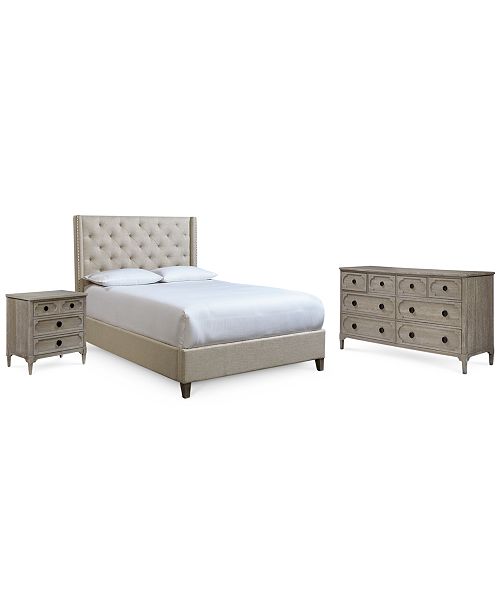 Furniture Samantha Bedroom Furniture 3 Piece Bedroom Set King Bed Dresser And Nightstand Created For Macy S Reviews Furniture Macy S