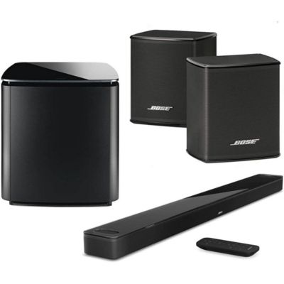 Система домашнего кинотеатра Bose - Звуковая панель Bose Smart Ultra Dolby Atmos, басовый модуль Bose 700 и динамики объемного звучания Bose 2X 700, черный