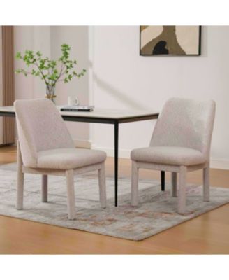 Современный минималистский набор обеденных стульев из синели Streamdale Furniture (комплект из 2 стульев) - бежевый