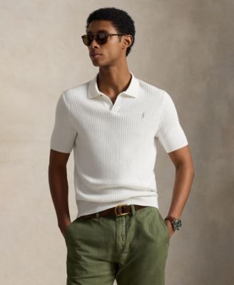 Мужской свитер Polo Ralph Lauren из хлопка в рубчик с воротником-стойкой Johnny