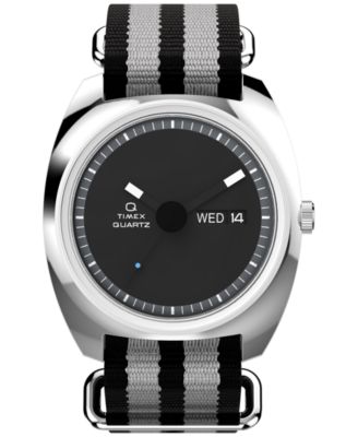 Мужские кварцевые аналоговые часы Timex из черной ткани, 37 мм