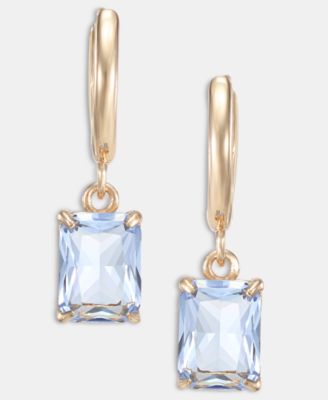 Серьги Lauren Ralph Lauren Glass Stone Drop Huggie синие