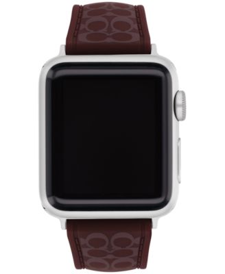Женские силиконовые Apple Watch Coach Black Currant Sig C, ремешок 38 мм, 40 мм, 41 мм
