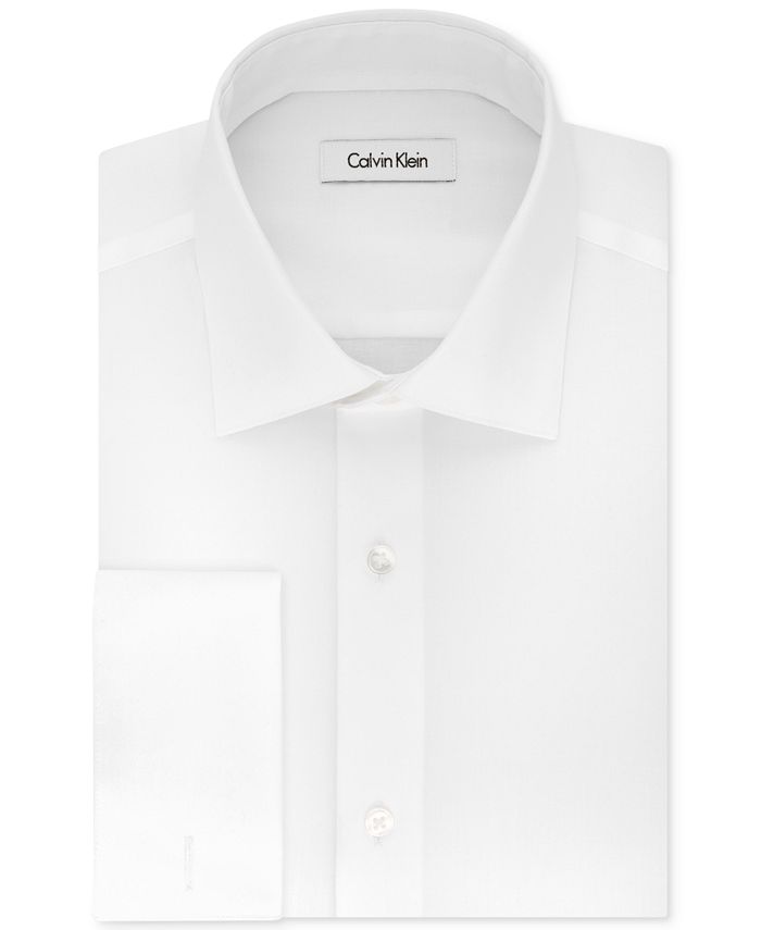 Calvin Klein Men's Classic-Fit Non-Iron Performance French Cuff Dress ...