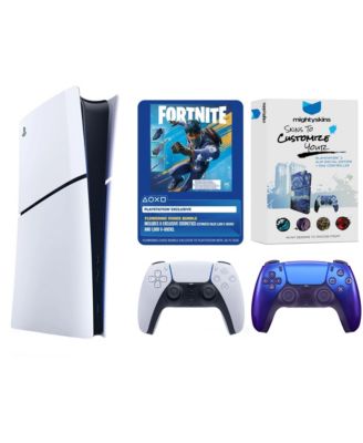 Консоль Sony PS5 Digital с набором Fortnite и доп. контроллером, синяя