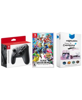 Набор Nintendo Switch: Smash Ultimate и Pro‑контроллер, черный