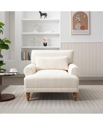 Streamdale Furniture Mirod Элегантные круглые подлокотники, Эргономичная поясничная опора, Винтажные ножки в виде римских колонн, Большой размер