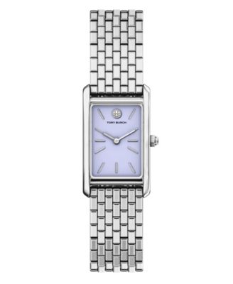 Женские кварцевые часы Tory Burch The Eleanor Slim с двумя стрелками из нержавеющей стали, серебро 22 мм